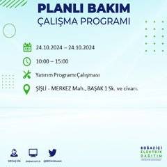 24 Ekim Perşembe günü İstanbul'da elektrik kesintisi yaşanacak ilçeler... 79