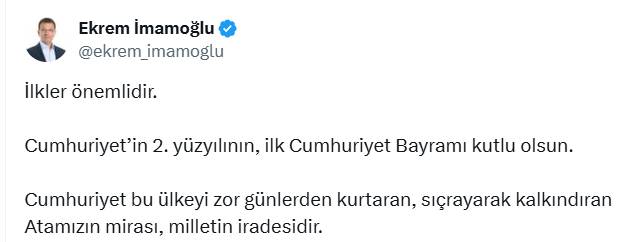 Siyasilerden 29 Ekim Cumhuriyet Bayramı kutlama mesajları 2