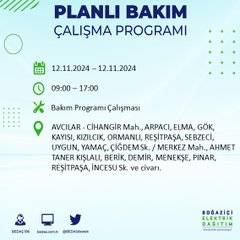 BEDAŞ, 12 Kasım’da İstanbul’da elektrik kesintisi olacak bölgeleri açıkladı 71