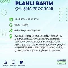 BEDAŞ, 12 Kasım’da İstanbul’da elektrik kesintisi olacak bölgeleri açıkladı 69