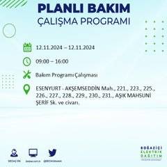 BEDAŞ, 12 Kasım’da İstanbul’da elektrik kesintisi olacak bölgeleri açıkladı 35