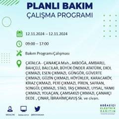 BEDAŞ, 12 Kasım’da İstanbul’da elektrik kesintisi olacak bölgeleri açıkladı 51