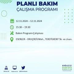 BEDAŞ, 12 Kasım’da İstanbul’da elektrik kesintisi olacak bölgeleri açıkladı 44