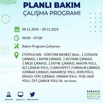 İstanbul'da elektrik kesintisi uyarısı: 9 Kasım’da hangi ilçelerde elektrik kesilecek? 20