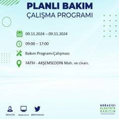 İstanbul'da elektrik kesintisi uyarısı: 9 Kasım’da hangi ilçelerde elektrik kesilecek? 18