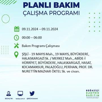 İstanbul'da elektrik kesintisi uyarısı: 9 Kasım’da hangi ilçelerde elektrik kesilecek? 3