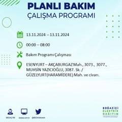 İstanbul'da 13 Kasım'da elektrik kesintisi olacak! İşte etkilenecek ilçe ve mahalleler 30