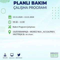 İstanbul'da 13 Kasım'da elektrik kesintisi olacak! İşte etkilenecek ilçe ve mahalleler 22