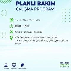 İstanbul'da 13 Kasım'da elektrik kesintisi olacak! İşte etkilenecek ilçe ve mahalleler 16