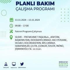 İstanbul'da 13 Kasım'da elektrik kesintisi olacak! İşte etkilenecek ilçe ve mahalleler 13