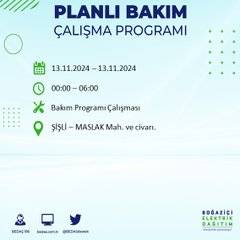 İstanbul'da 13 Kasım'da elektrik kesintisi olacak! İşte etkilenecek ilçe ve mahalleler 6