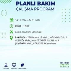 BEDAŞ, 14 Kasım’da İstanbul'da elektrik kesintisi yapılacak bölgeleri açıkladı 40