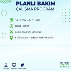 BEDAŞ, 14 Kasım’da İstanbul'da elektrik kesintisi yapılacak bölgeleri açıkladı 20