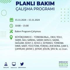 BEDAŞ paylaştı: İstanbul'da 15 Kasım'da elektrik kesintisi yaşanacak ilçeler 34