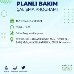 İstanbul'da elektrik kesintisi uyarısı: BEDAŞ 16 Kasım'da hangi ilçelerde kesinti olacağını açıkladı 39