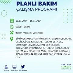 İstanbul'da elektrik kesintisi uyarısı: BEDAŞ 16 Kasım'da hangi ilçelerde kesinti olacağını açıkladı 32