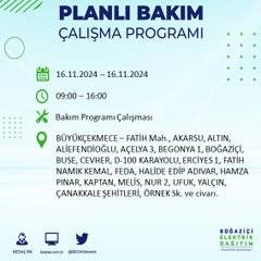 İstanbul'da elektrik kesintisi uyarısı: BEDAŞ 16 Kasım'da hangi ilçelerde kesinti olacağını açıkladı 29