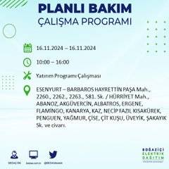 İstanbul'da elektrik kesintisi uyarısı: BEDAŞ 16 Kasım'da hangi ilçelerde kesinti olacağını açıkladı 21