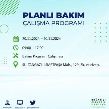 İstanbul’da 20 Kasım elektrik kesintisi yaşanacak: İşte etkilenecek ilçeler 7