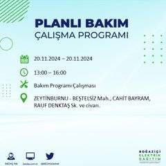 İstanbul’da 20 Kasım elektrik kesintisi yaşanacak: İşte etkilenecek ilçeler 3