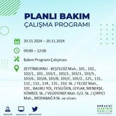 İstanbul’da 20 Kasım elektrik kesintisi yaşanacak: İşte etkilenecek ilçeler 4