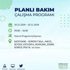 İstanbul’da 20 Kasım elektrik kesintisi yaşanacak: İşte etkilenecek ilçeler 21