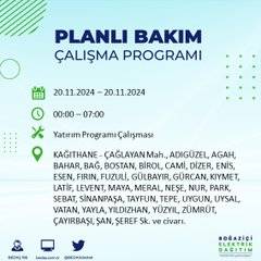 İstanbul’da 20 Kasım elektrik kesintisi yaşanacak: İşte etkilenecek ilçeler 22