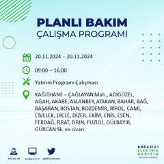 İstanbul’da 20 Kasım elektrik kesintisi yaşanacak: İşte etkilenecek ilçeler 18