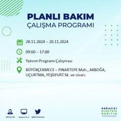 İstanbul’da 20 Kasım elektrik kesintisi yaşanacak: İşte etkilenecek ilçeler 34