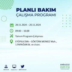 İstanbul’da 20 Kasım elektrik kesintisi yaşanacak: İşte etkilenecek ilçeler 30