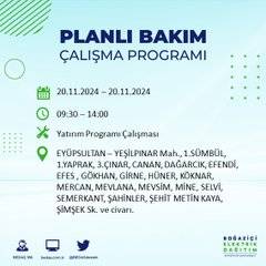 İstanbul’da 20 Kasım elektrik kesintisi yaşanacak: İşte etkilenecek ilçeler 33