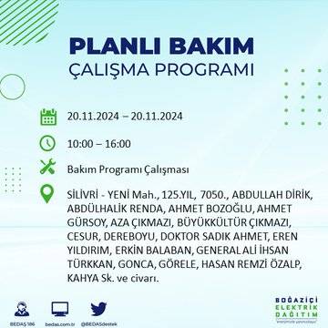 İstanbul’da 20 Kasım elektrik kesintisi yaşanacak: İşte etkilenecek ilçeler 9