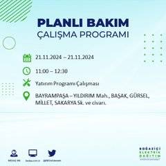 İstanbul'da 21 Kasım elektrik kesintisi: BEDAŞ'ın duyurduğu bölgeler 37