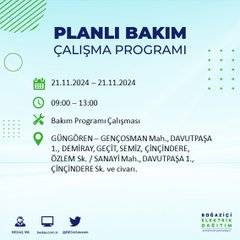 İstanbul'da 21 Kasım elektrik kesintisi: BEDAŞ'ın duyurduğu bölgeler 20