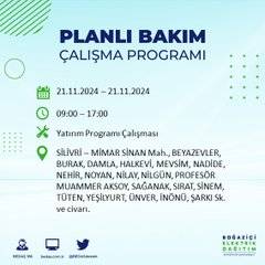 İstanbul'da 21 Kasım elektrik kesintisi: BEDAŞ'ın duyurduğu bölgeler 5