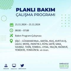 İstanbul'da 21 Kasım elektrik kesintisi: BEDAŞ'ın duyurduğu bölgeler 2