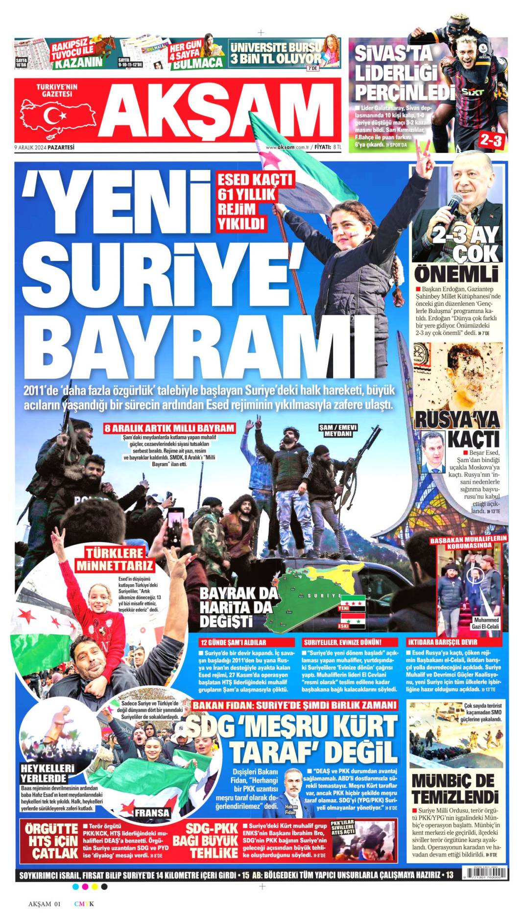 Esad yönetiminin çöküşü gazetelerde: Manşetlerde neler var? 20