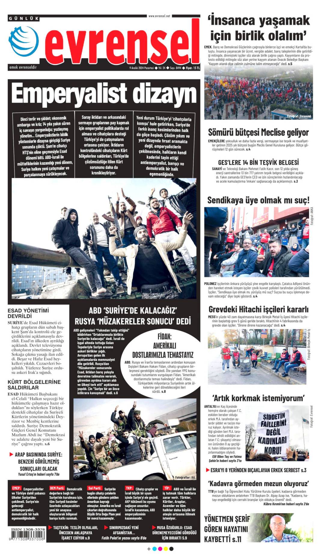 Esad yönetiminin çöküşü gazetelerde: Manşetlerde neler var? 3