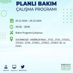 BEDAŞ, 5 Aralık’ta İstanbul’da elektrik kesintisi olacak ilçeleri açıkladı 4