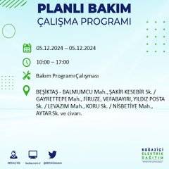 BEDAŞ, 5 Aralık’ta İstanbul’da elektrik kesintisi olacak ilçeleri açıkladı 25