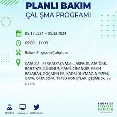 BEDAŞ, 5 Aralık’ta İstanbul’da elektrik kesintisi olacak ilçeleri açıkladı 22