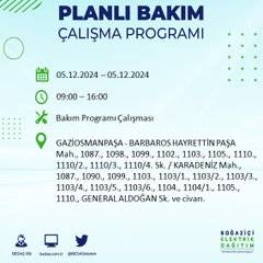 BEDAŞ, 5 Aralık’ta İstanbul’da elektrik kesintisi olacak ilçeleri açıkladı 14