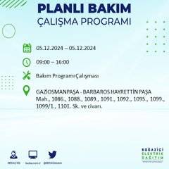 BEDAŞ, 5 Aralık’ta İstanbul’da elektrik kesintisi olacak ilçeleri açıkladı 15