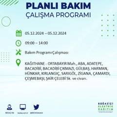 BEDAŞ, 5 Aralık’ta İstanbul’da elektrik kesintisi olacak ilçeleri açıkladı 11