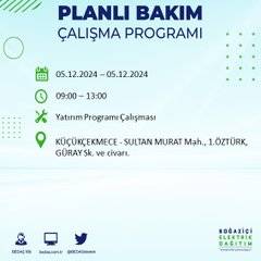 BEDAŞ, 5 Aralık’ta İstanbul’da elektrik kesintisi olacak ilçeleri açıkladı 10