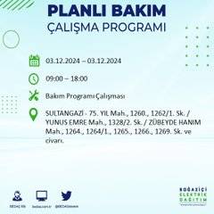 BEDAŞ, 3 Aralık'ta İstanbul'da elektrik kesintisi yapılacak bölgeleri açıkladı 11