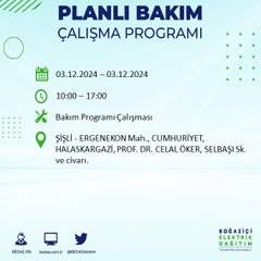 BEDAŞ, 3 Aralık'ta İstanbul'da elektrik kesintisi yapılacak bölgeleri açıkladı 6