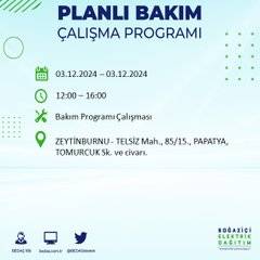 BEDAŞ, 3 Aralık'ta İstanbul'da elektrik kesintisi yapılacak bölgeleri açıkladı 4