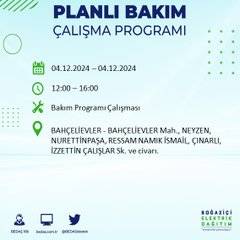 BEDAŞ, İstanbul’da 4 Aralık’ta elektrik kesintisi olacak ilçe ve mahalleleri açıkladı 37