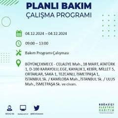 BEDAŞ, İstanbul’da 4 Aralık’ta elektrik kesintisi olacak ilçe ve mahalleleri açıkladı 21